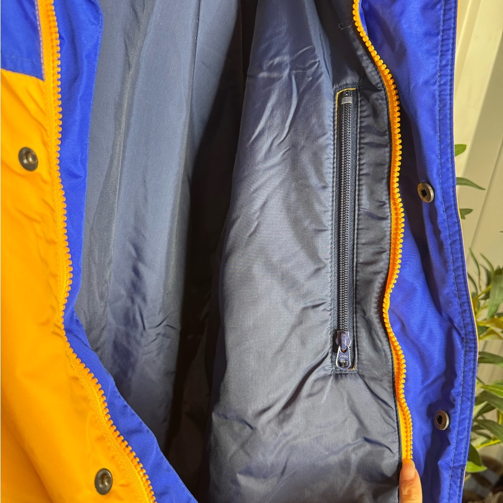 Vintage Columbia Men’s XL Colorblock Rain Jacket Blue Outdoor Y2K Gorpcore - Picture 5 of 8
